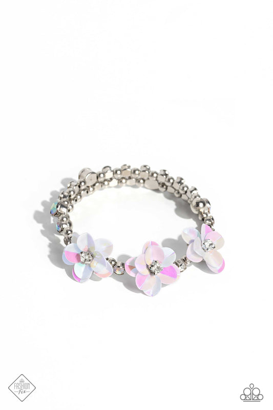 Endlessly Ethereal Multi Iridescent Floral Bracelet