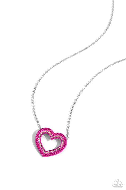 Hyper Heartland Pink Necklace