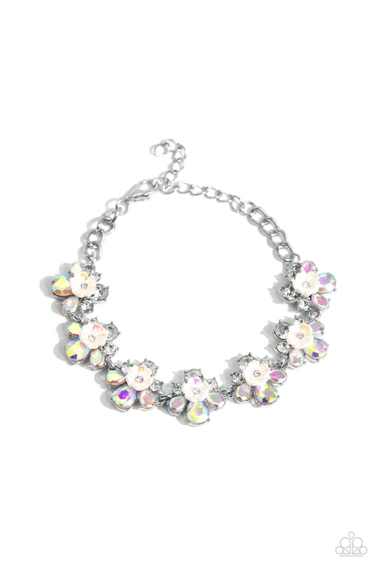 Floral Frenzy White Bracelet