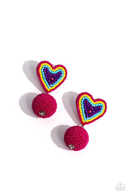 Spherical Sweethearts Multi Seedbead Earrings