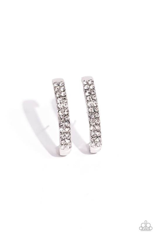 Sliding Series Silver Earrings