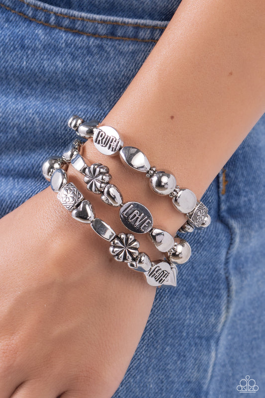 Enchanting Emotion Silver Bracelet Set