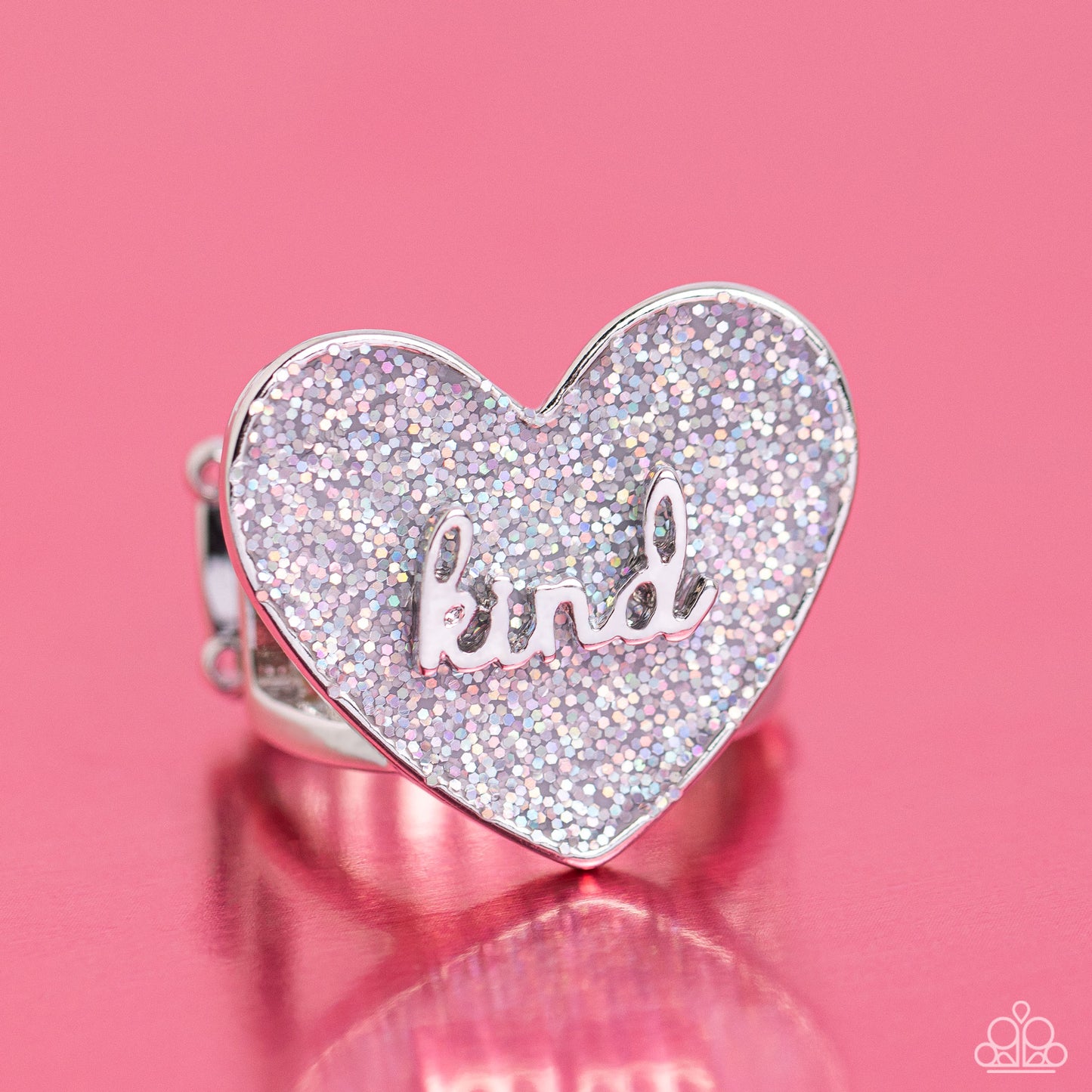 Compassionate Couture Silver Iridescent Ring