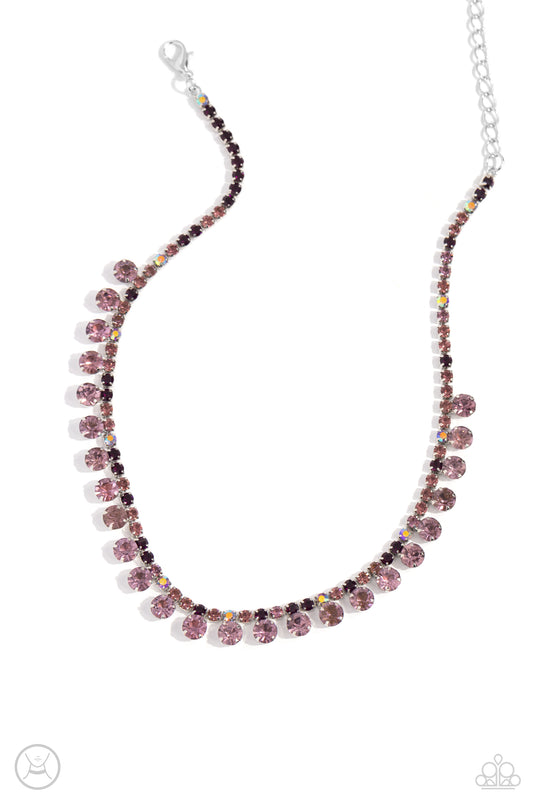 Ritzy Rhinestones Purple Necklace