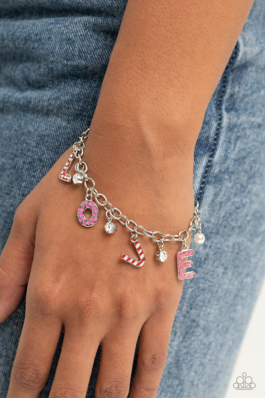 Lovestruck Leisure Pink Charm Bracelet