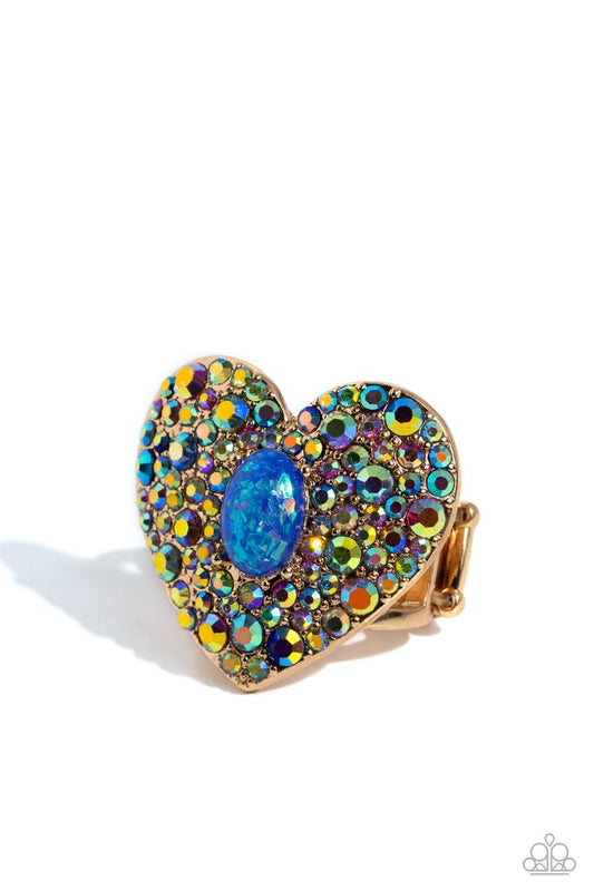 Bejeweled Beau Blue Oil Spill Ring