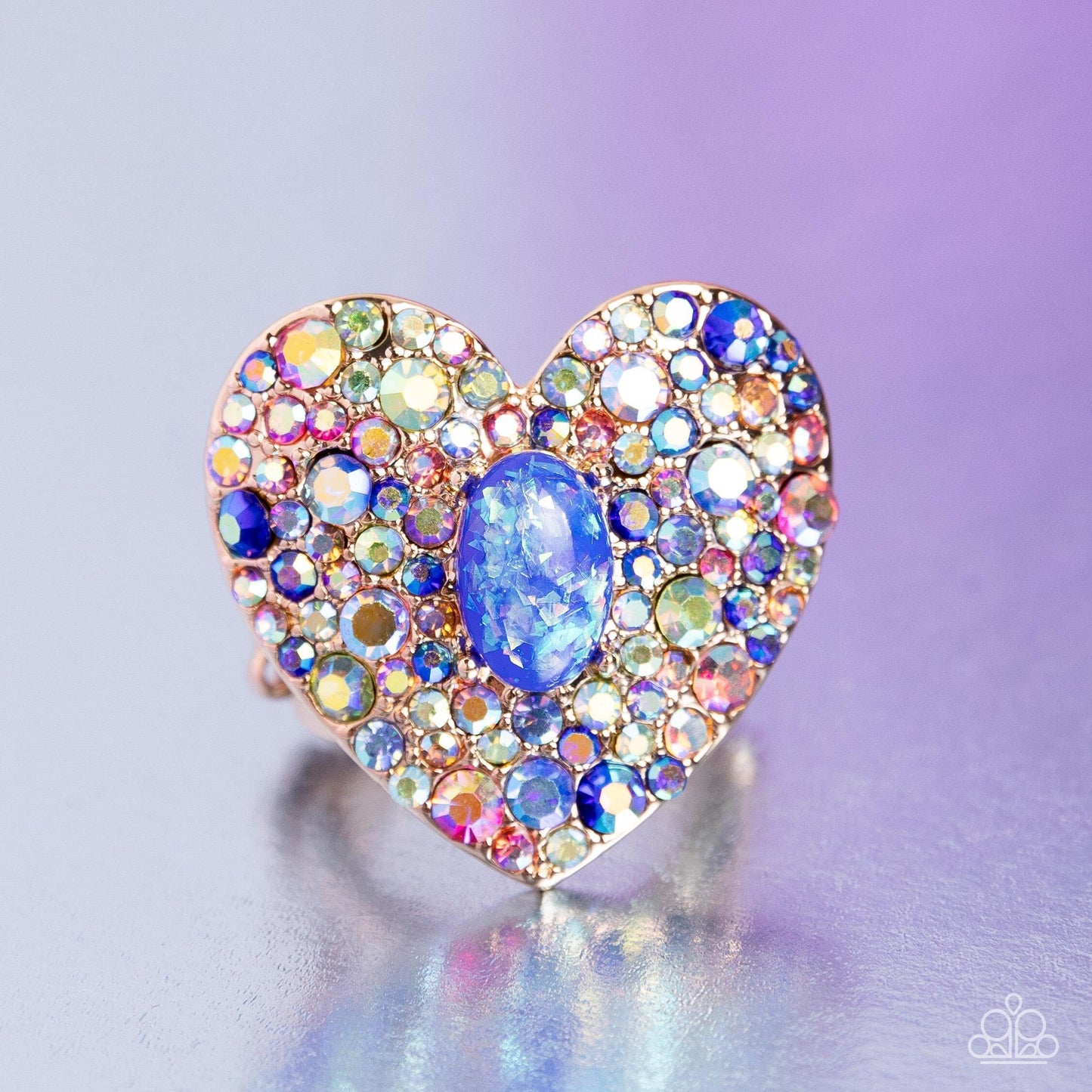 Bejeweled Beau Blue Oil Spill Ring