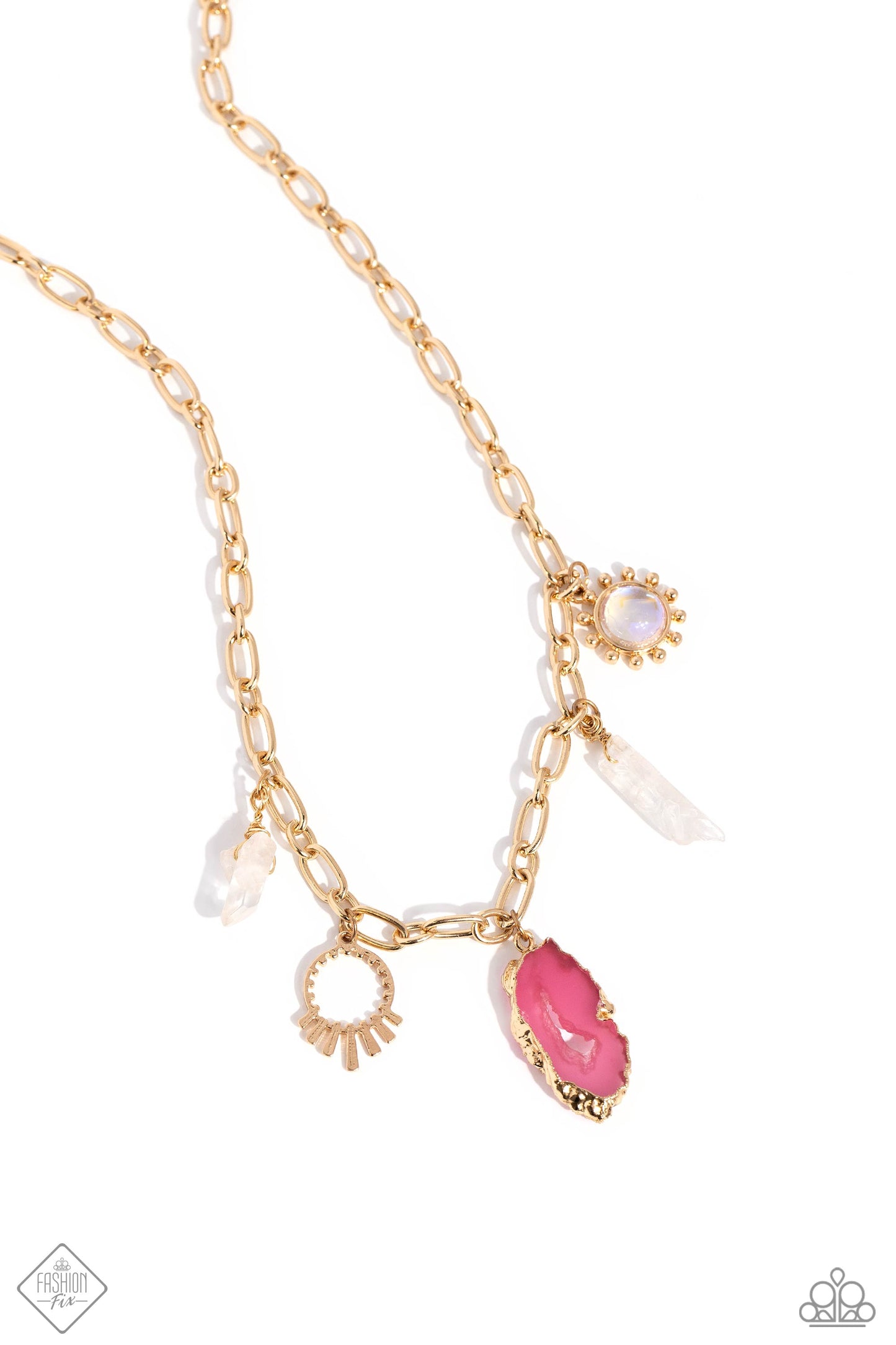 Geode Glam Pink Necklace