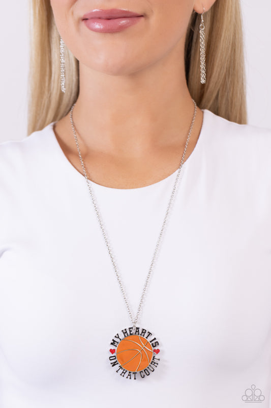 Courting Courtside Orange Long Necklace