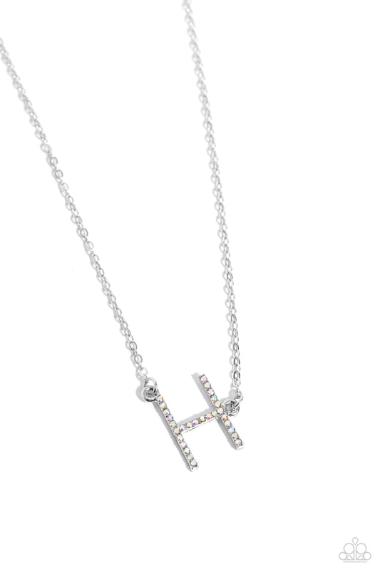 INITIALLY Yours - H - Multi Iridescent Necklace