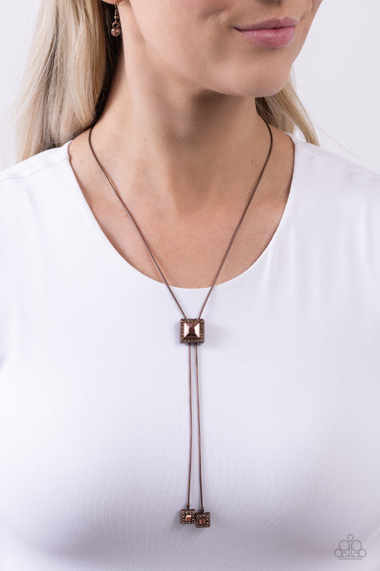 I Solemnly SQUARE Copper Necklace