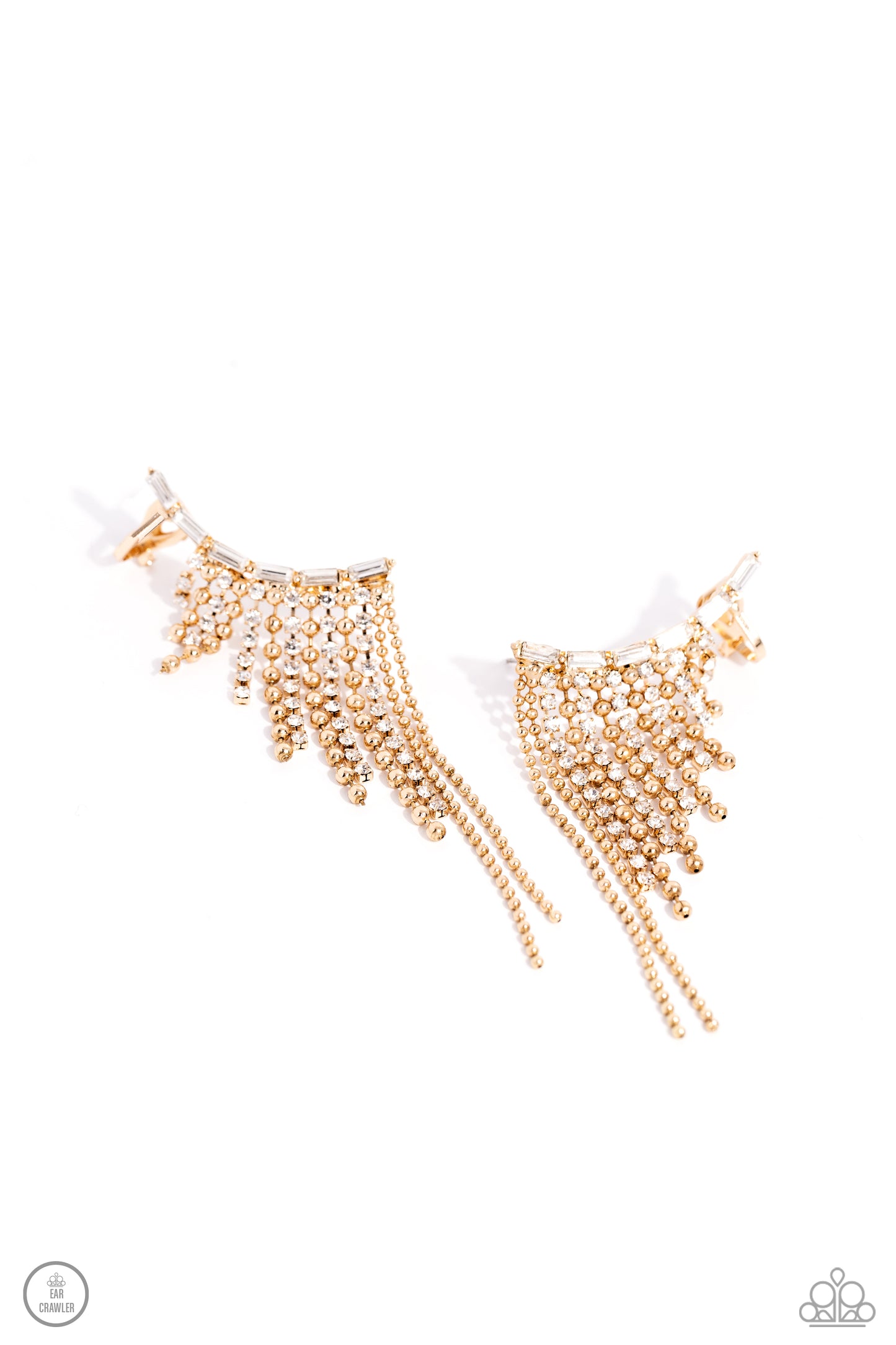 Tapered Tease Gold Earrings