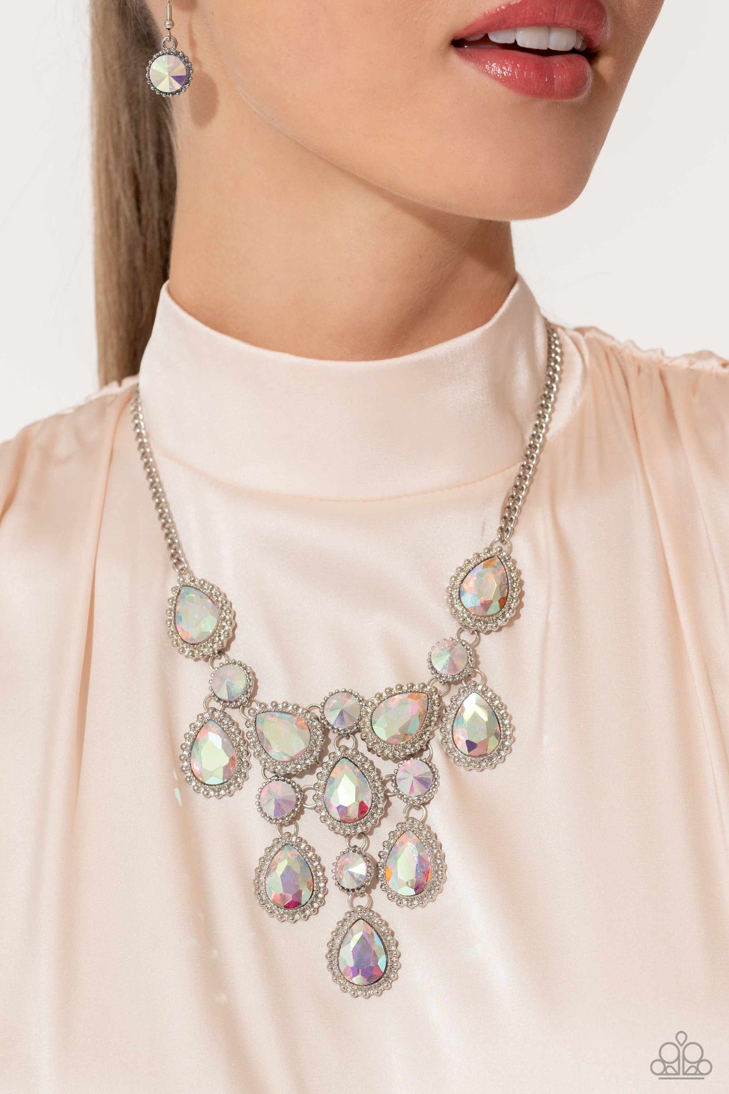 Dripping in Dazzle Multi Iridescent Necklace