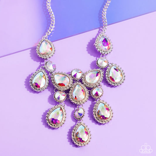 Dripping in Dazzle Multi Iridescent Necklace