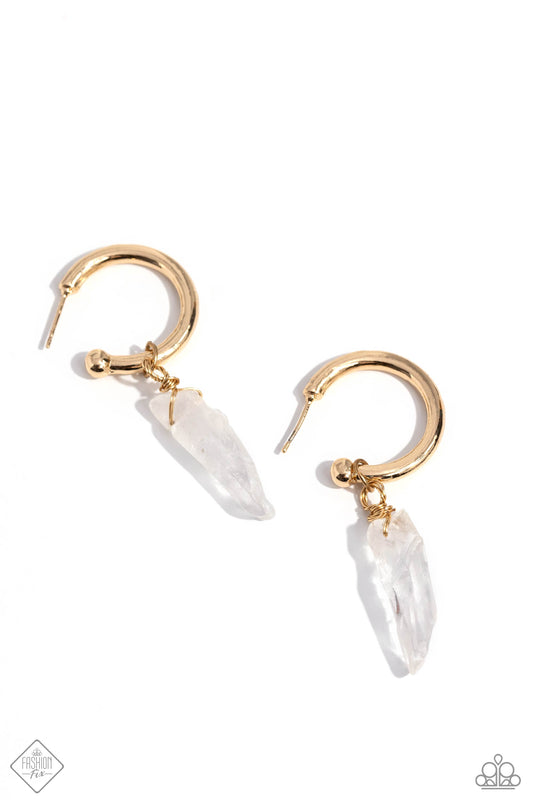 Excavated Elegance Gold Earrings