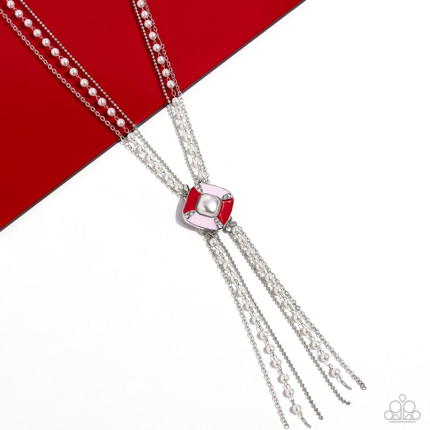 I Pinky SQUARE Red Necklace