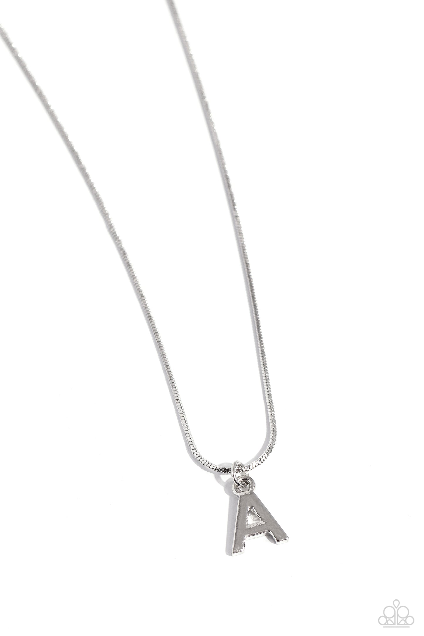 Seize the Initial - A -Silver Pendant Necklace