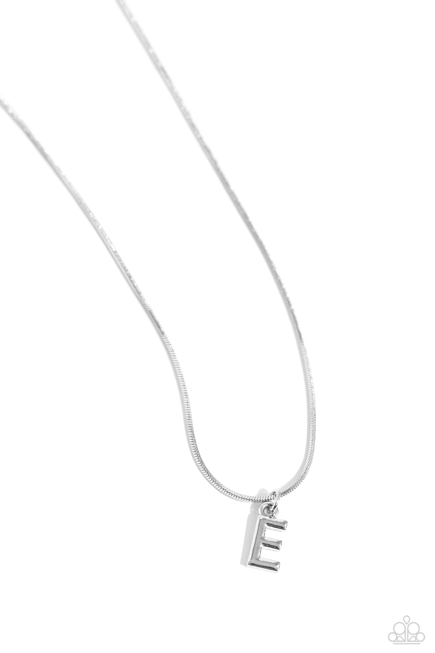 Seize the Initial - E -Silver Pendant Necklace