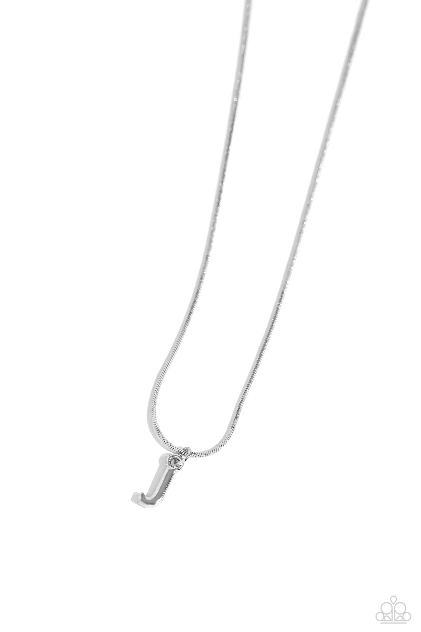 Seize the Initial - J - Silver Pendant Necklace