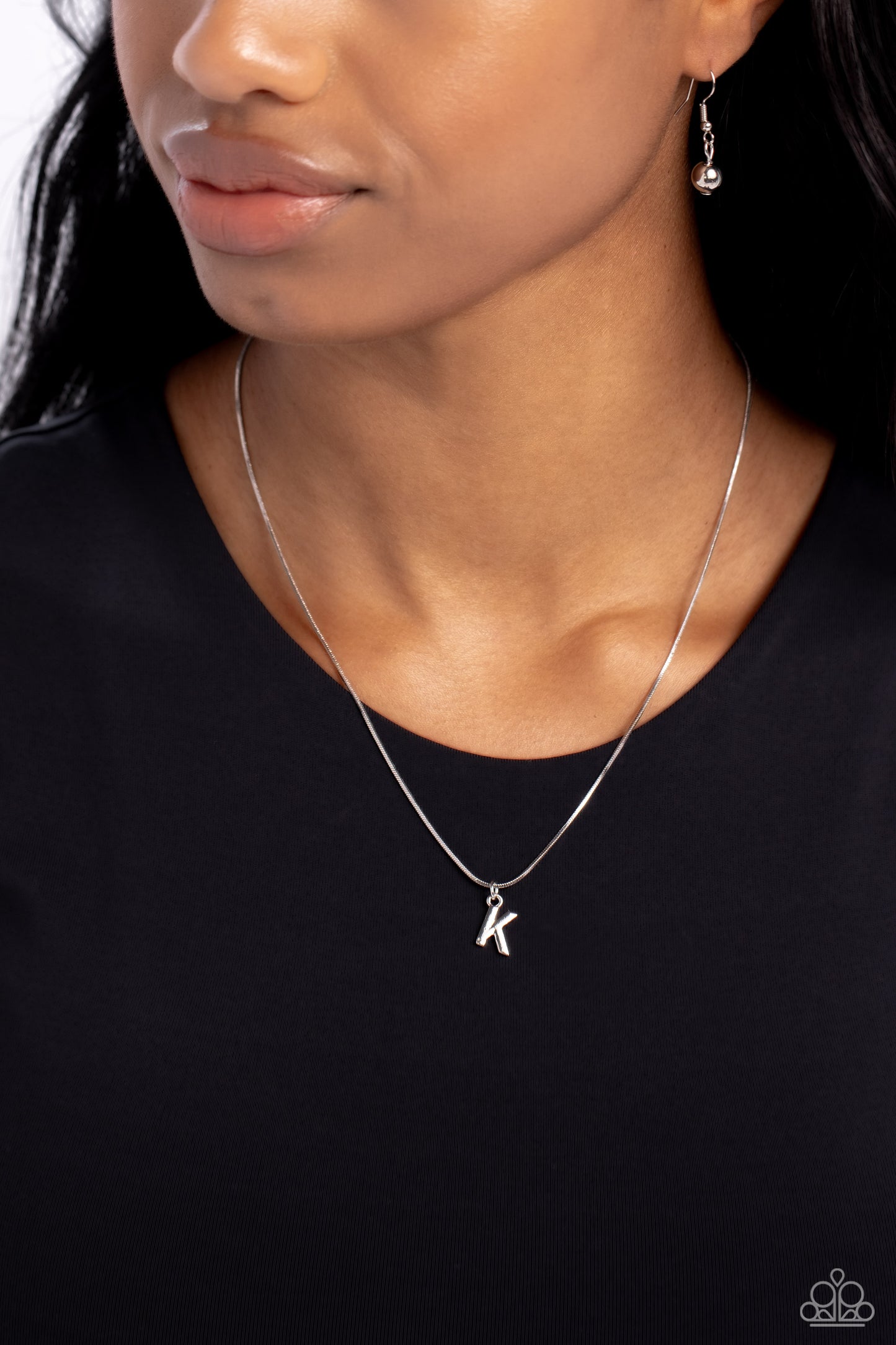 Seize the Initial - K - Silver Pendant Necklace