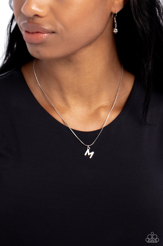 Seize the Initial - M - Silver Pendant Necklace