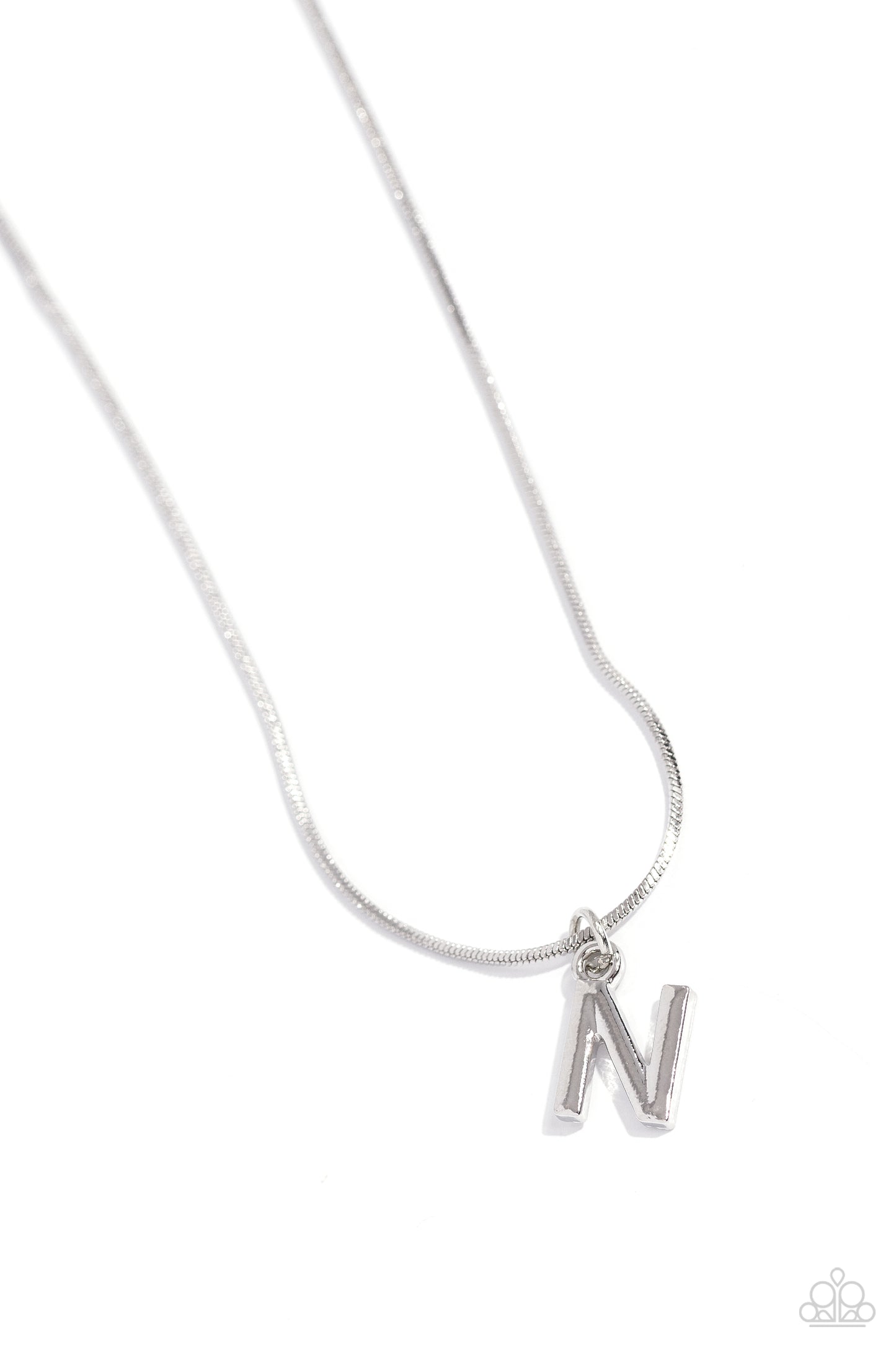 Seize the Initial - N -Silver Pendant Necklace