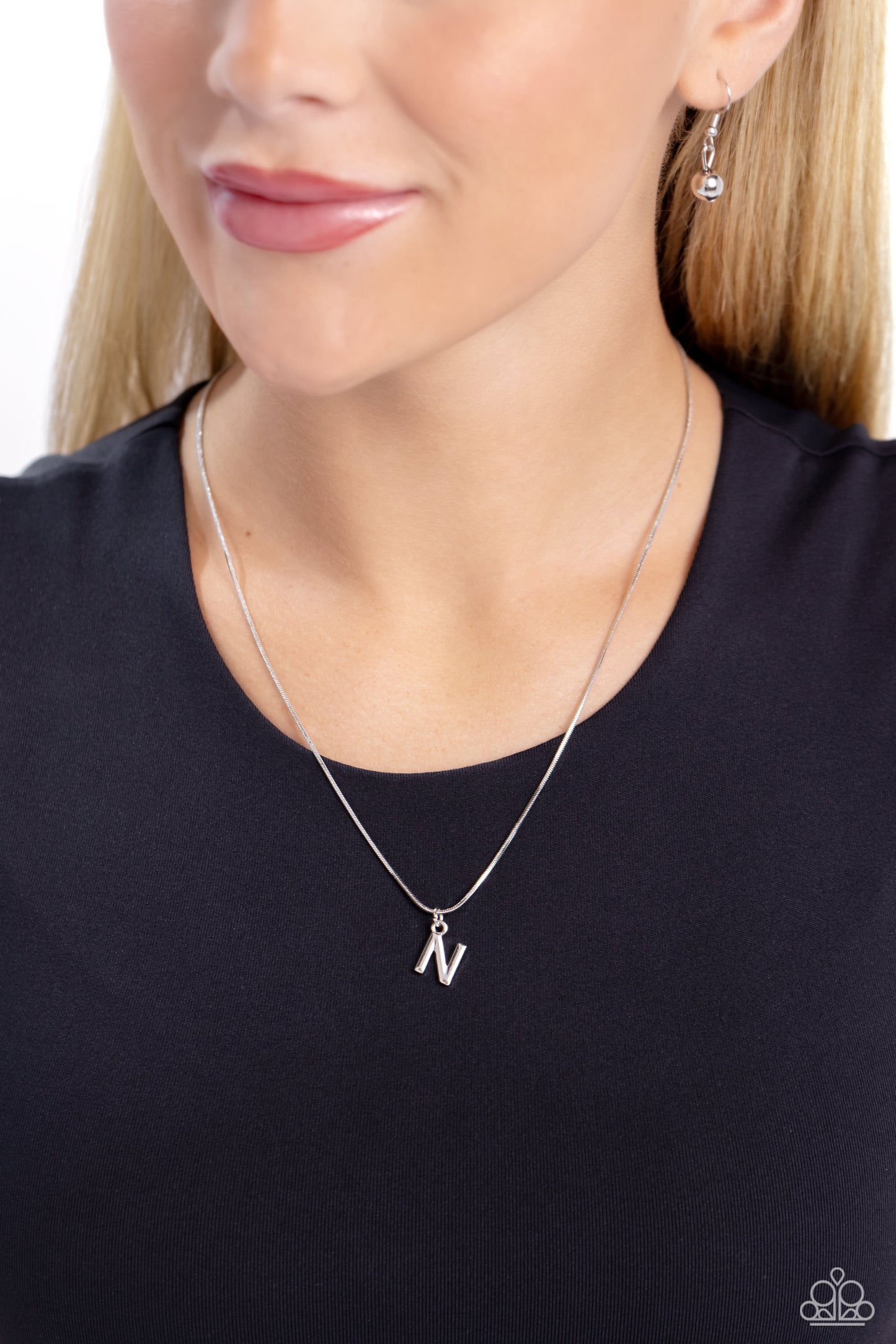 Seize the Initial - N -Silver Pendant Necklace