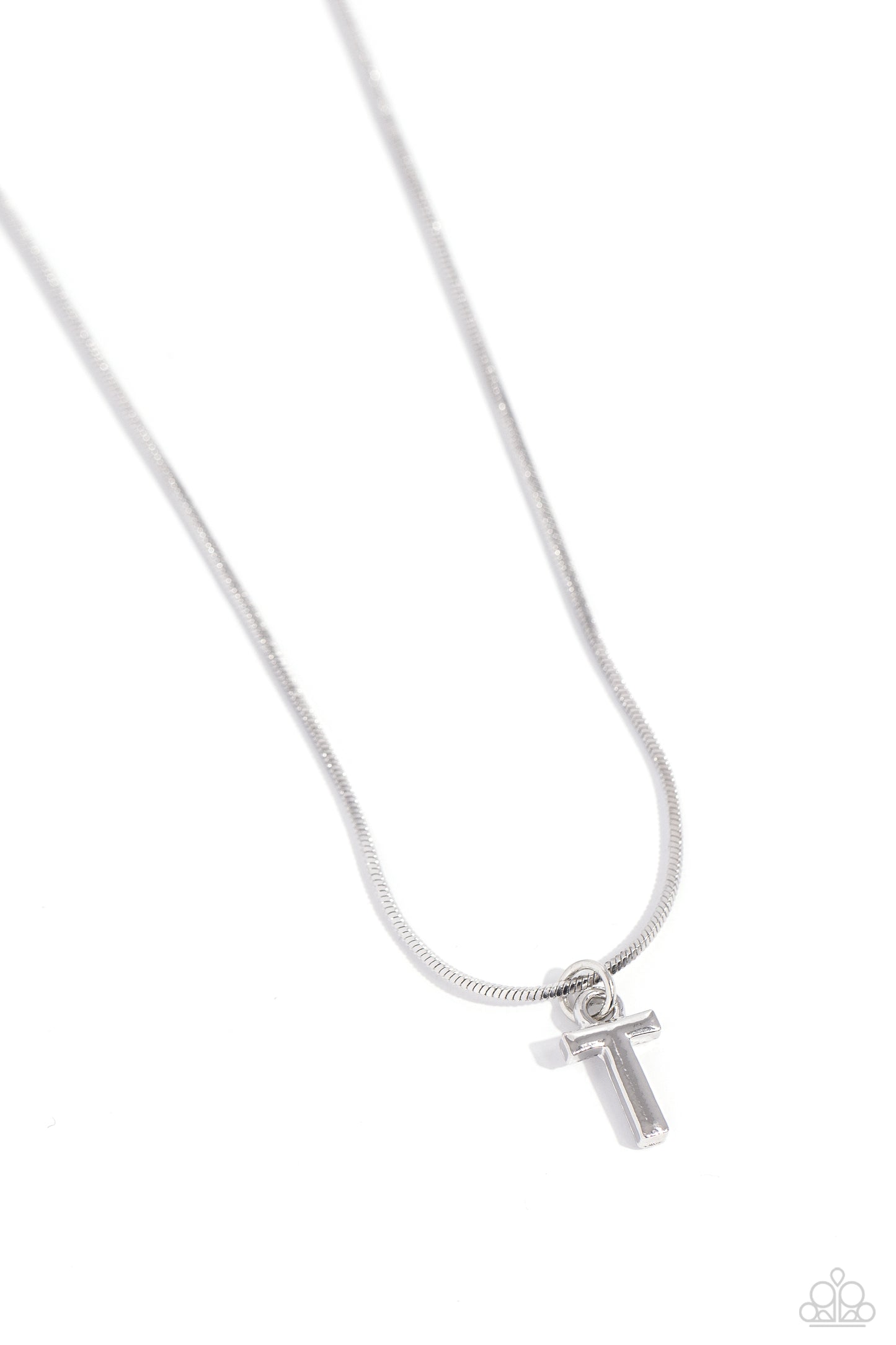 Seize the Initial - T - Silver Pendant Necklace