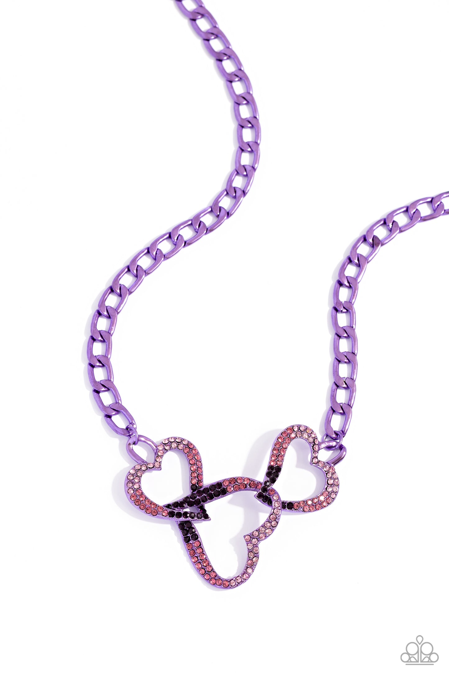 Eclectically Enamored Purple Heart Necklace