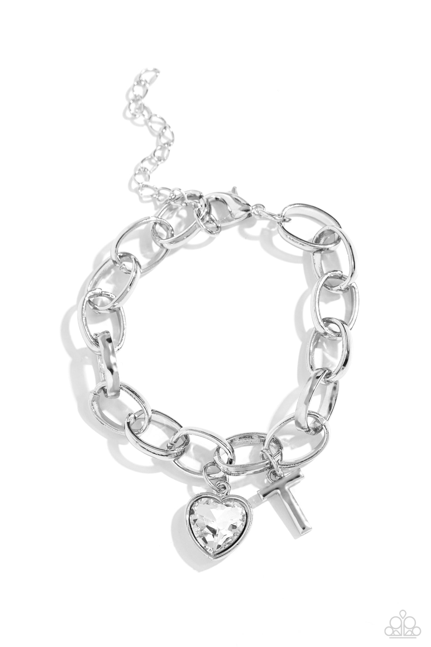 Guess Now Its INITIAL - T - Silver Charm Bracelet