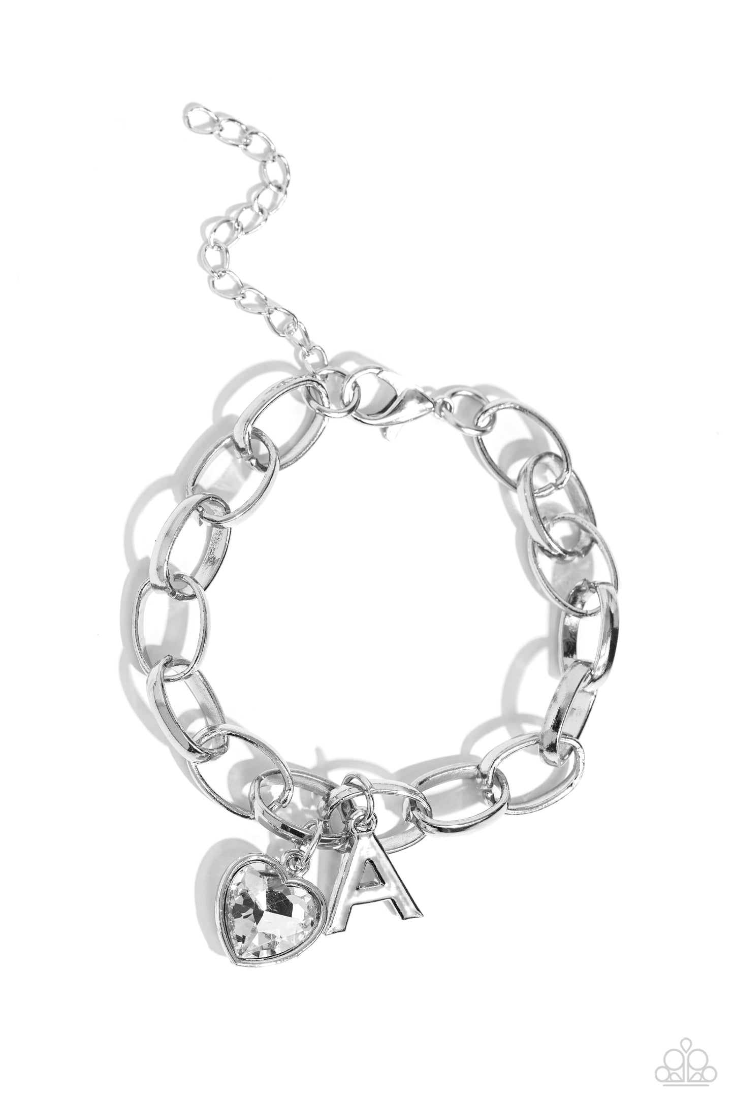 Guess Now Its INITIAL - A - Silver Charm Bracelet