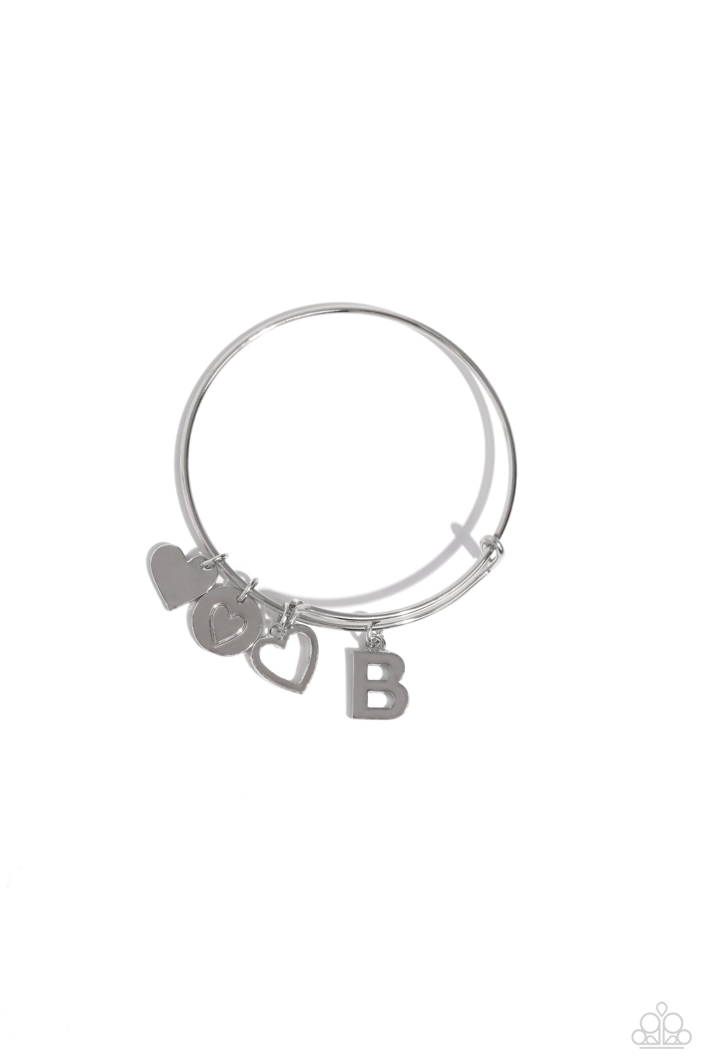 Making It INITIAL - B - Silver Charm Bracelet