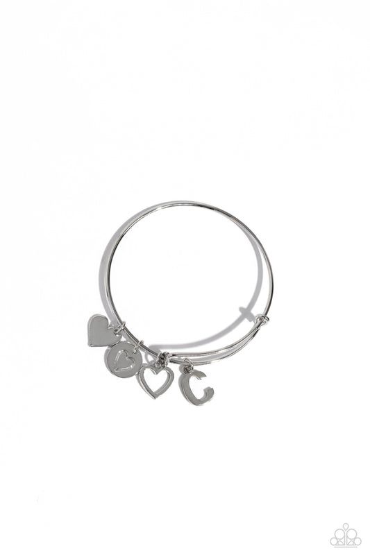 Making It INITIAL - C - Silver Charm Bracelet