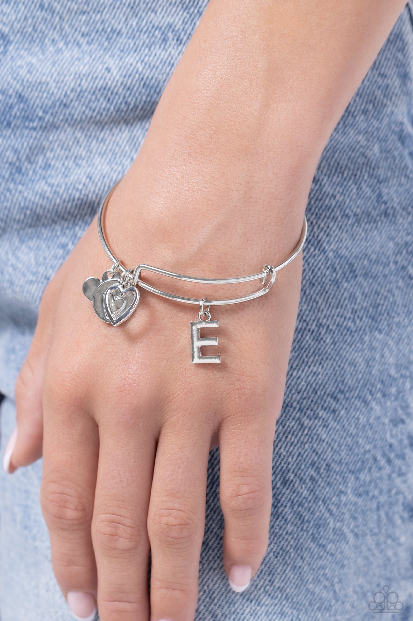 Making It INITIAL - E - Silver Charm Bracelet