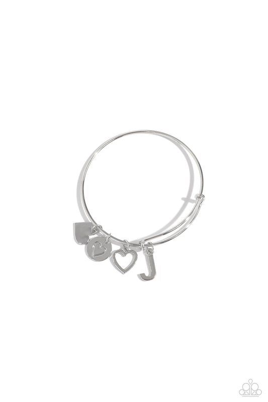 Making It INITIAL - J - Silver Charm Bracelet