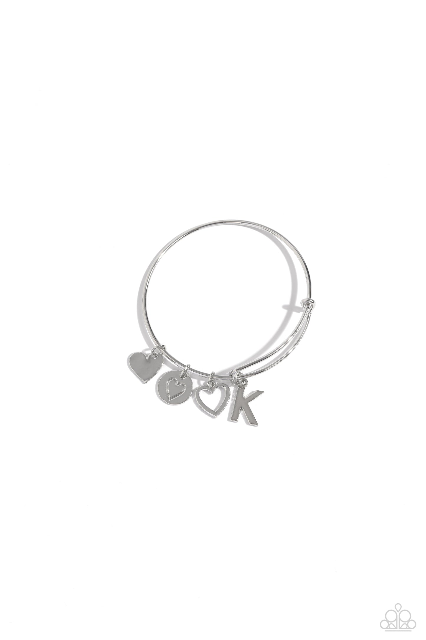 Making It INITIAL - K - Silver Charm Bracelet