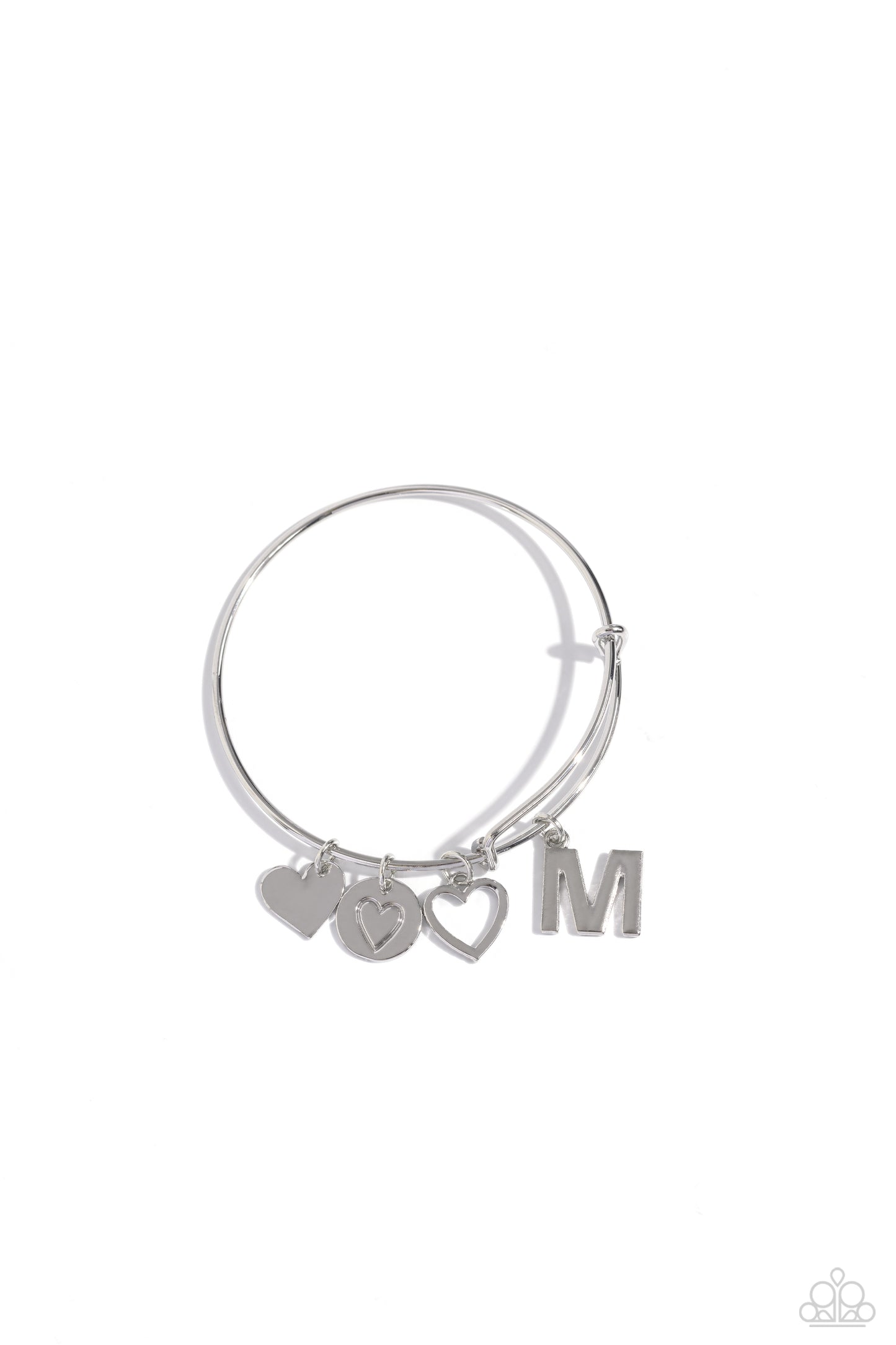 Making It INITIAL - M - Silver Charm Bracelet