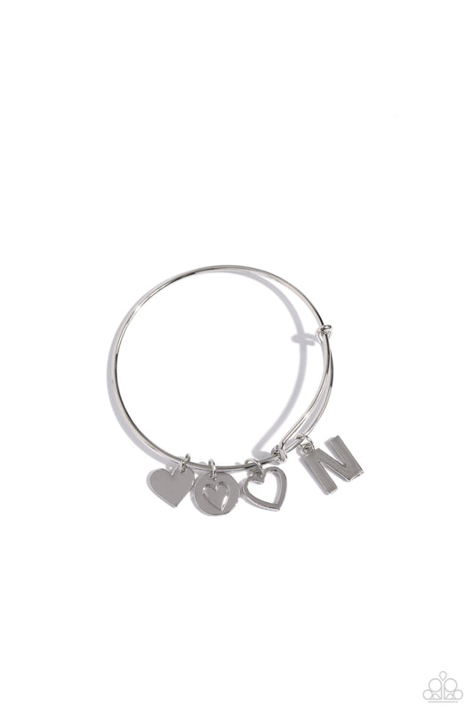 Making It INITIAL - N - Silver Charm Bracelet