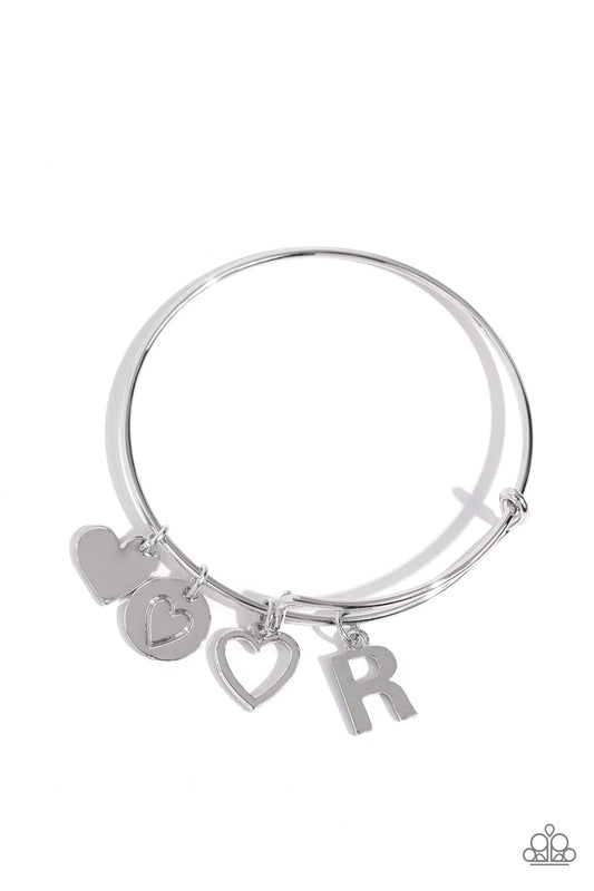 Making It INITIAL - R - Silver Charm Bracelet