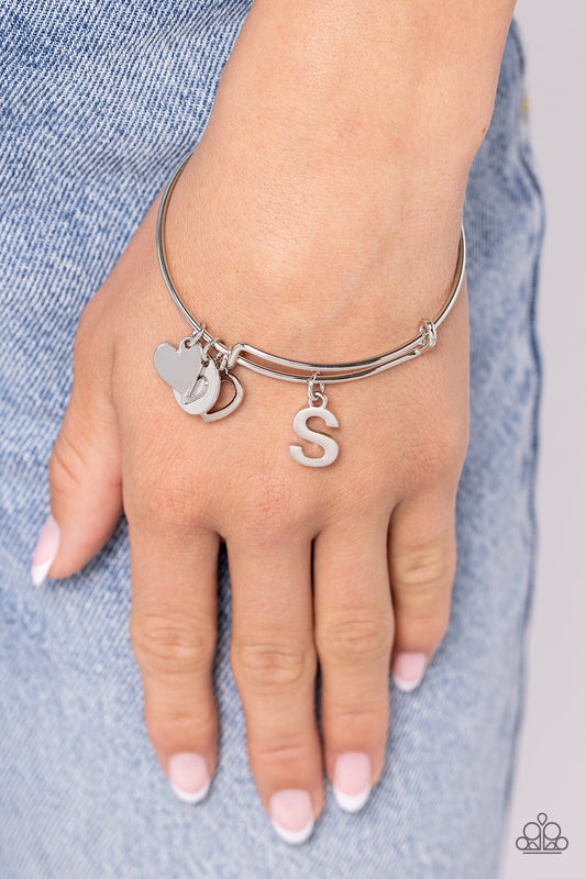 Making It INITIAL - S - Silver Charm Bracelet