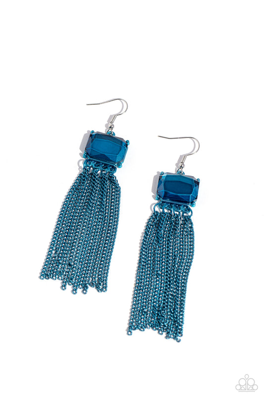 Dreaming Of TASSELS Blue Earrings