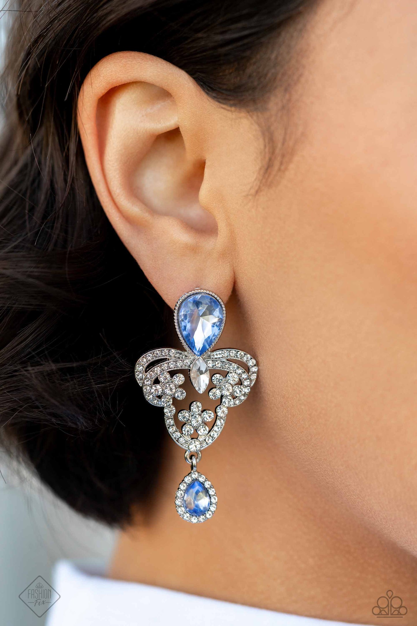 Giving Glam Blue Earrings