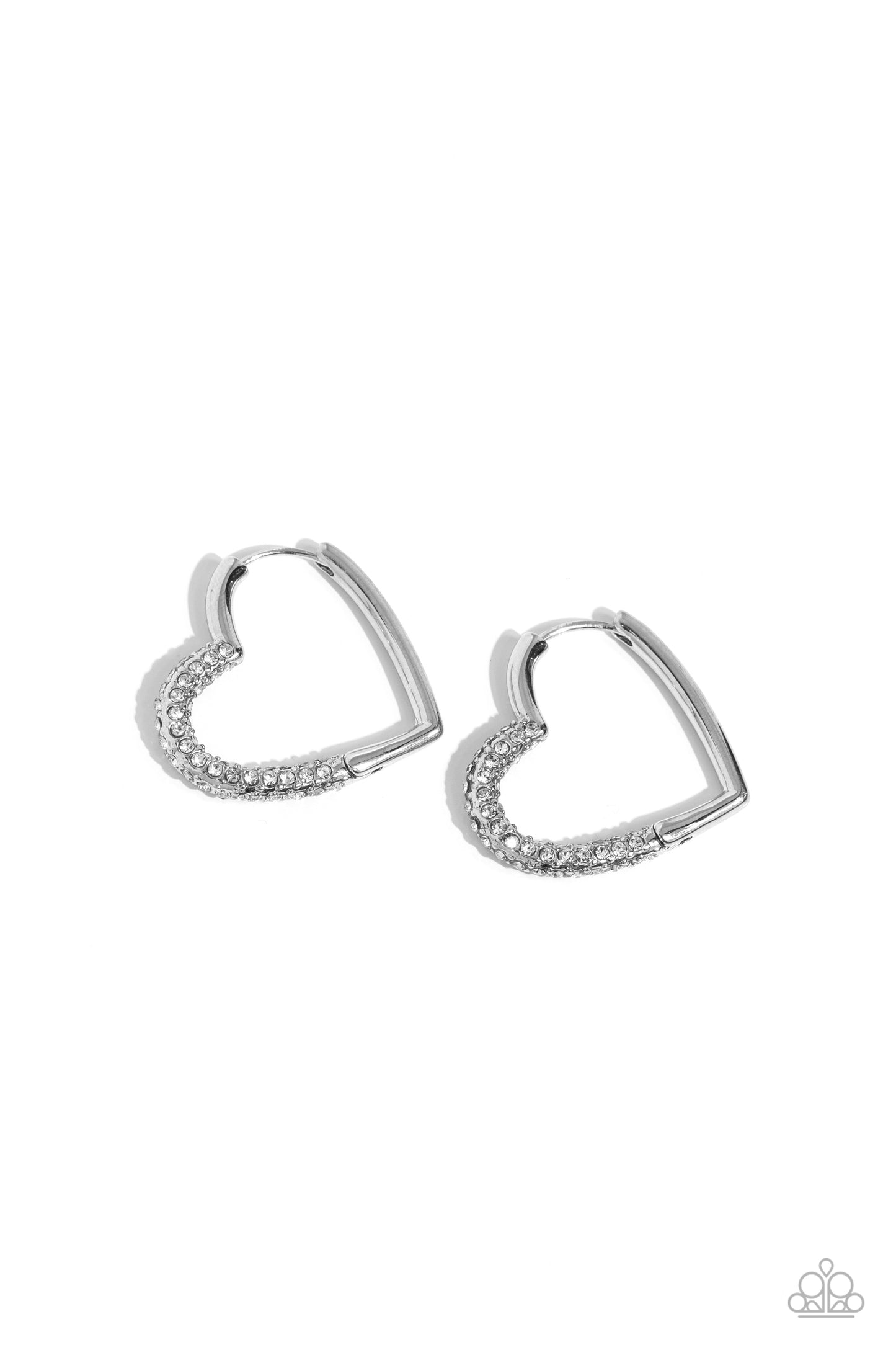 Be Mine, Valentine? Silver Heart Hoops