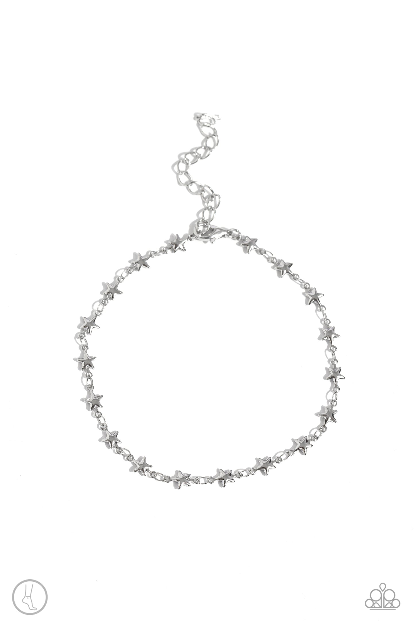 Starry Swing Dance Silver Anklet