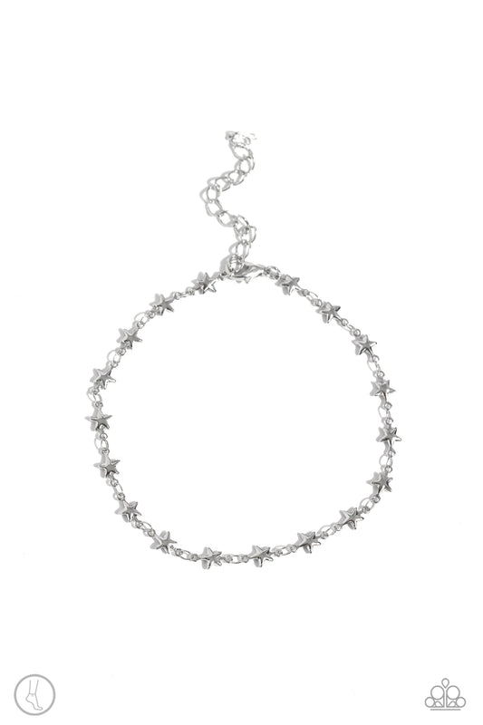 Starry Swing Dance Silver Anklet