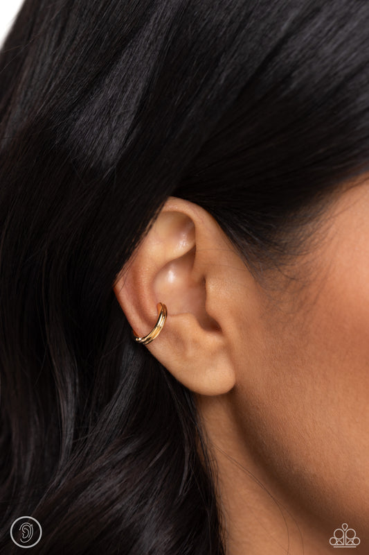 Linear Legacy Gold Ear Cuff