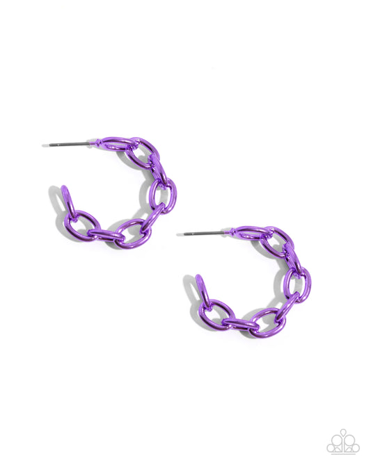 Colorful Cameo Purple Hoops