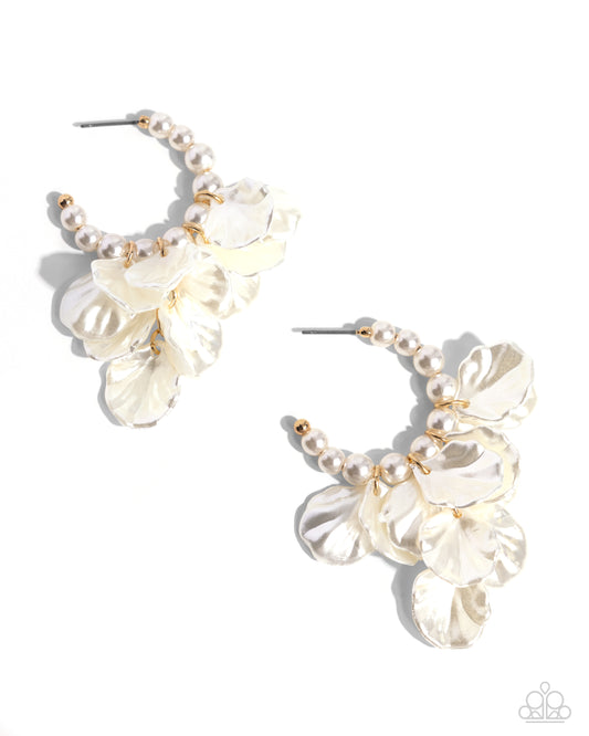 Frilly Feature Gold Hoops