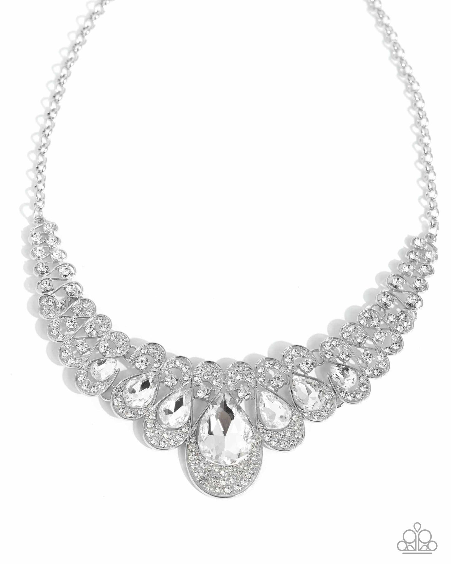 Infinite Idol Silver Rhinestone Necklace