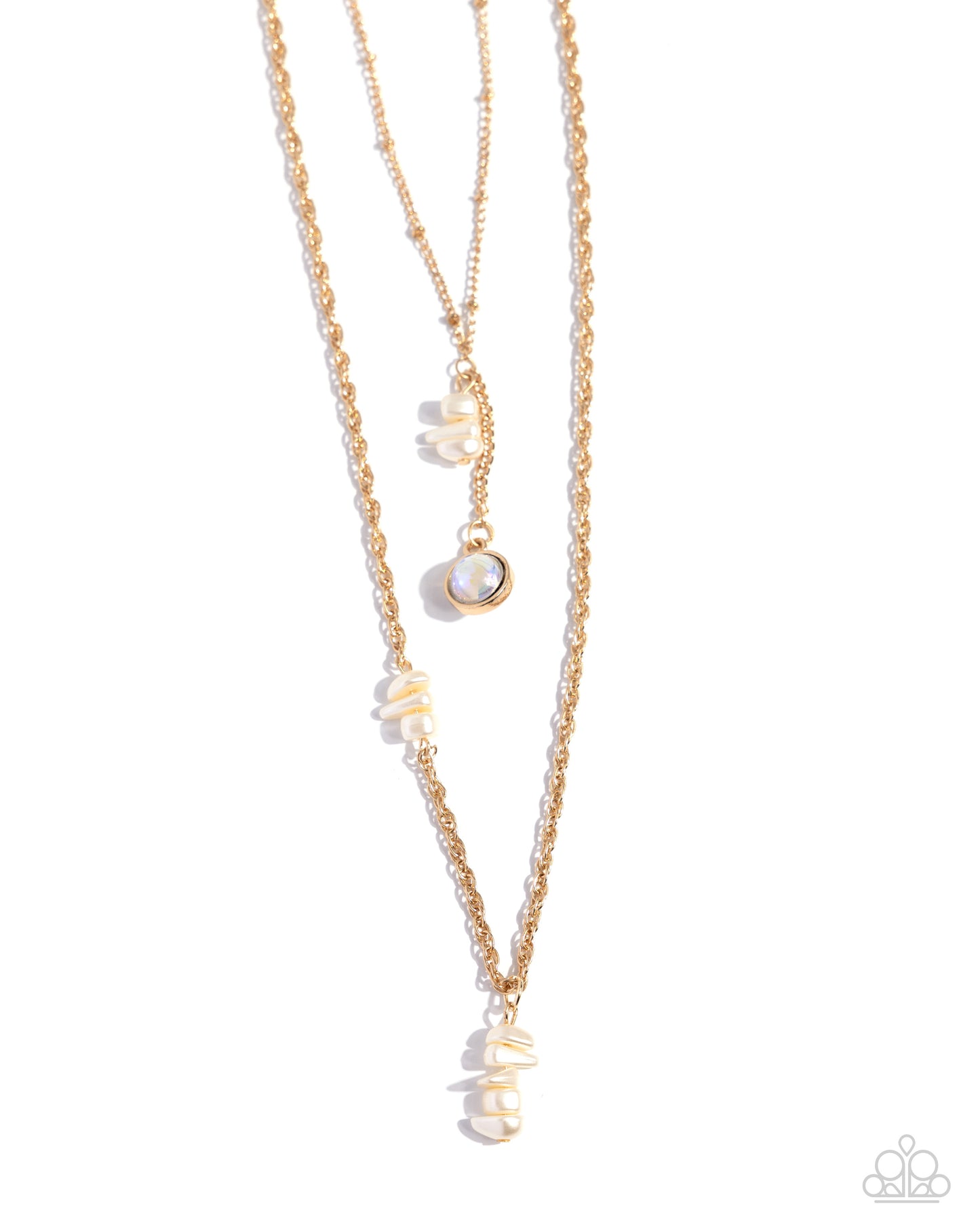 Leisurely Layered Gold Pearl Necklace